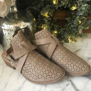 Tan booties size 8.5 by Report